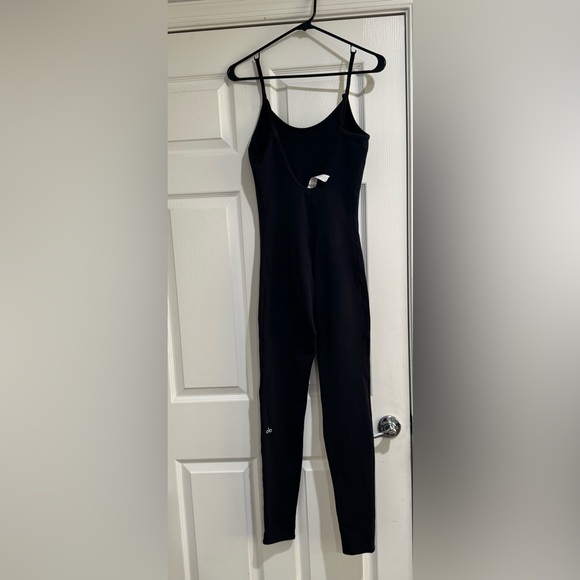 ALO Airbrush one and done onsie Black Women's Leggings Jumpsuit - Picture 11 of 11
